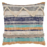 pillow multi/natural white zigzag