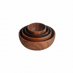 Set of three wooden bowls