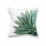 Decorative pillow with a green succulent 
