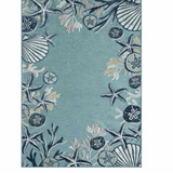 Bring the vibrant colors of a coral reef into your living space with our Aqua Blue Rug! This versatile indoor/outdoor rug adds a splash of ocean-inspired fun to any area.