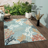  Aqua Multi Rug! This versatile indoor/outdoor rug.