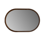 Rectangular mirror with a wooden frame.