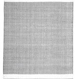 A gray/white striped rectangular rug.  Perfect for living rooms, bedrooms, or high-traffic areas where pets and family gather.