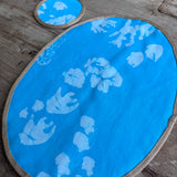 Blue mat.