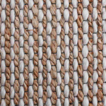 Close-up of a woven pattern with beige, brown, and white colors.