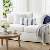 Chindi Stripe Pillow Blue