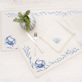Blue Coral Bay Table Napkins S/4