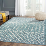 Blue patterned rug 