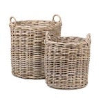 round rattan basket Lg