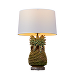 Ceramic Pineapple Lamp Green