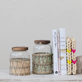 Glass Storage Canister/ Acacia Wood Lid