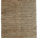 A gray jute and rayon chenille area rug with a textured pattern