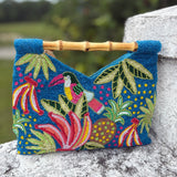 Bag - Bamboo handle Pineapple
