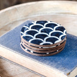 Blue Scallop Coasters