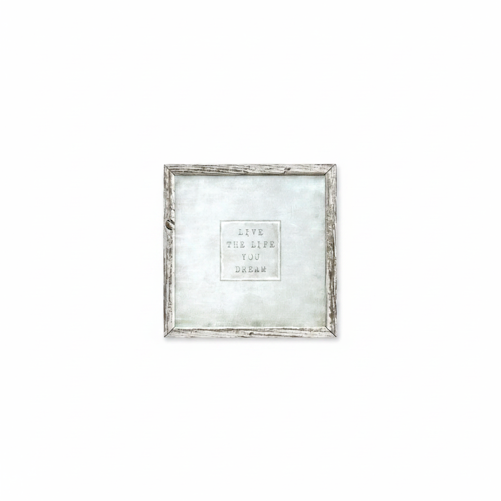 Framed motivational quote 'Live the life you dream.
