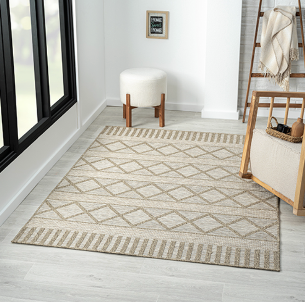 Patterned rug.