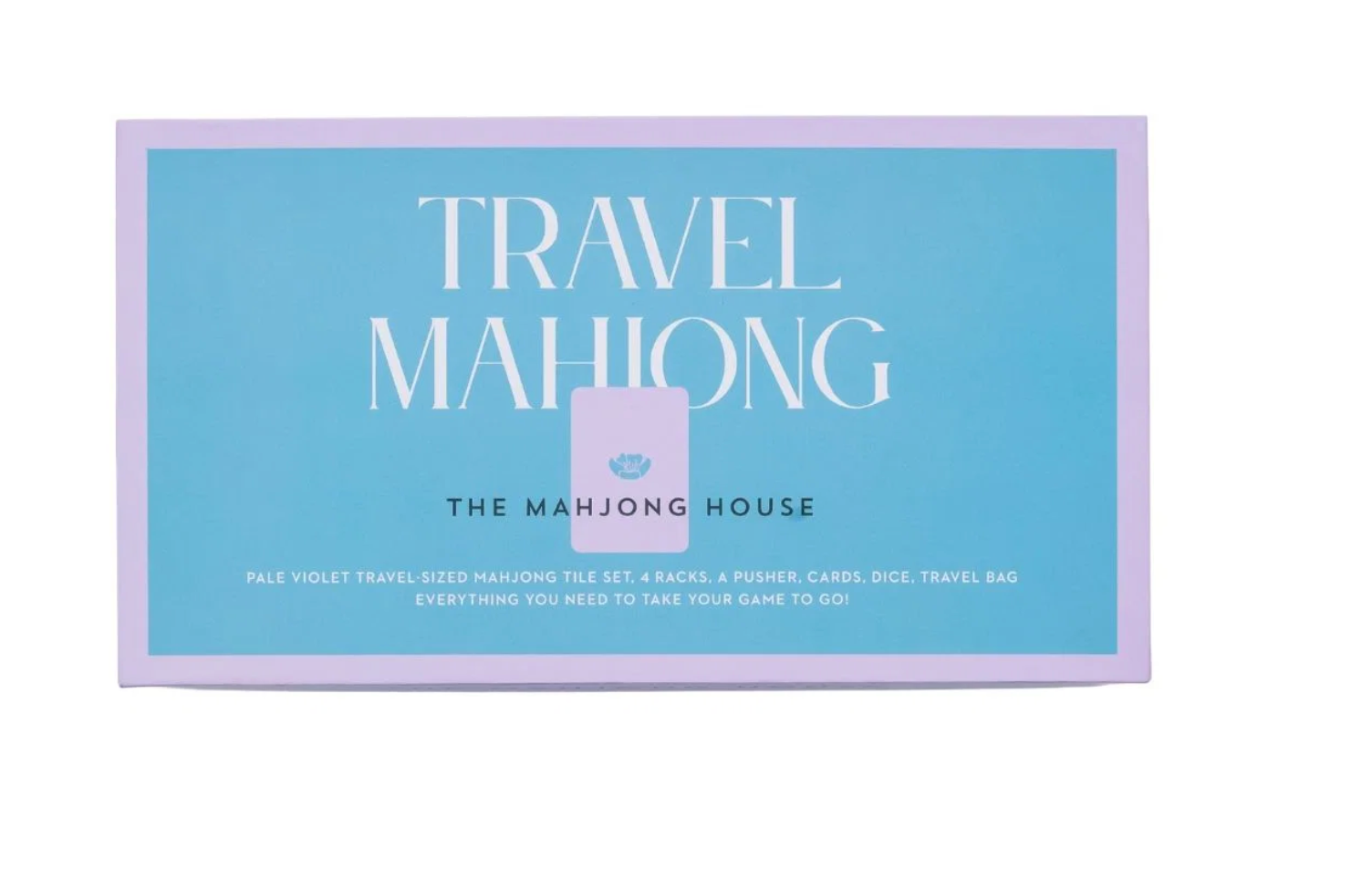 Travel Mahjong game box with 'The Mahjong House' branding.
