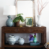 Rattan Console table with drawers