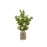Snowball Foliage Glass Vase