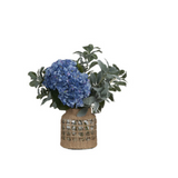 Blue Hydrangea Glass Vase