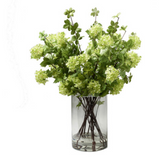 Cream-Green Snowball  Rowan Vase
