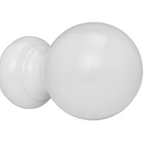 Finial - Wood Ball pair - White