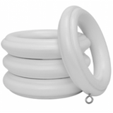 Fluted Ring for 2" - White 4 rings per bag