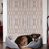 Faux Grasscloth Geo-Wallpaper (Custom order only)
