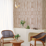 Faux Grasscloth Geo-Wallpaper (Custom order only)