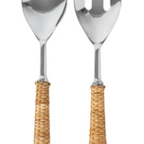 Basketweave salad server set