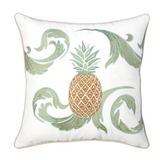 Pineapple Acanthus Pillow-White