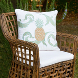Pineapple Acanthus Pillow-White