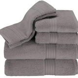 Bath towel and wash cloth set-Charcoal
