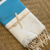 Turquoise/white-Towel