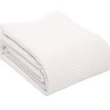 White Vintage Dyed Blanket- Twin