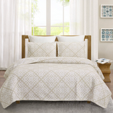 Natural Leaves Coverlet -Set King