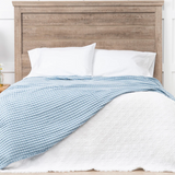 Bamboo Waffle Blanket-King (Sky Blue)