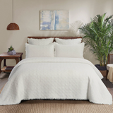 Trellis Quilt Set- Queen (White)