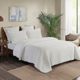 Trellis Quilt Set- King (White)