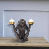 Barkari Monkey Double Tealight -Candle Holder
