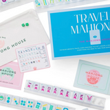 Ice Blue & Brights Travel Mahjong -Set