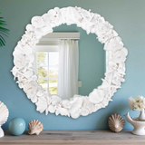 Whitewater Shell Round Wall Mirror