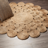 Jute Round Plain Rug-4-foot
