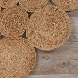 Jute Round Plain Rug-4-foot