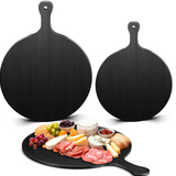 Wood Serving Boards Pair-Black
