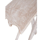 Teak console- White wash