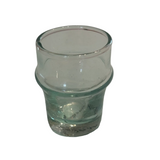 Clear glass shot cup.