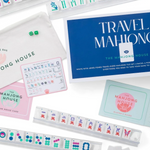 Travel Mahjong game set with components.
